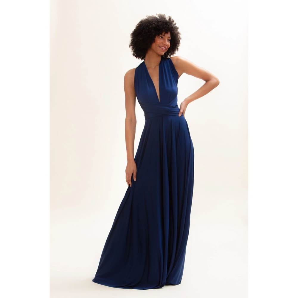 Two birds Ballgown Navy Dress, Size A
